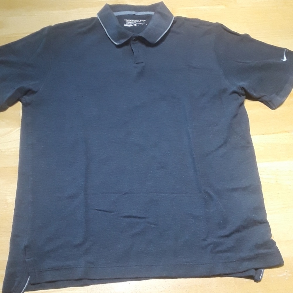 Nike Golf Men Charcoal Gray M Dri-Fit Polo